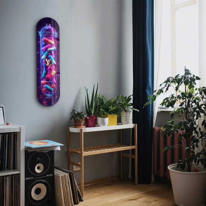 Wallity Colorful LV Tube - Pintura Decorativa de Vidrio Templado Multicolor Wallity Colorful LV Tube - Pintura Decorativa de Vidrio Templado Multicolor